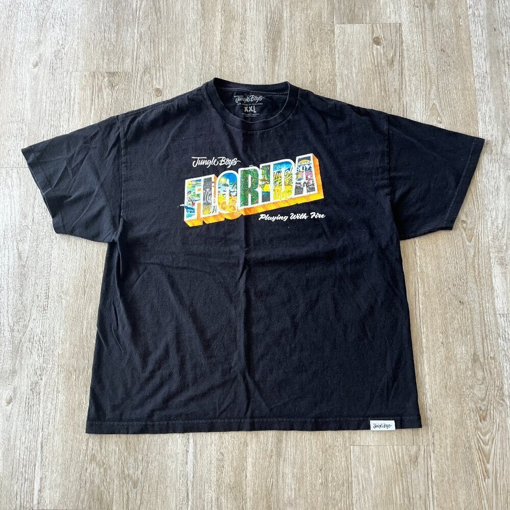 Rare! Unisex Jungle Boys Black Short Sleeve "Florida" Tshirt - XXL - Picture 1 of 5